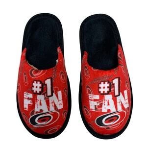 NHL Carolina Hurricanes #1 Fan Kids Slides Slippers Size XL (7-8) Team Sports